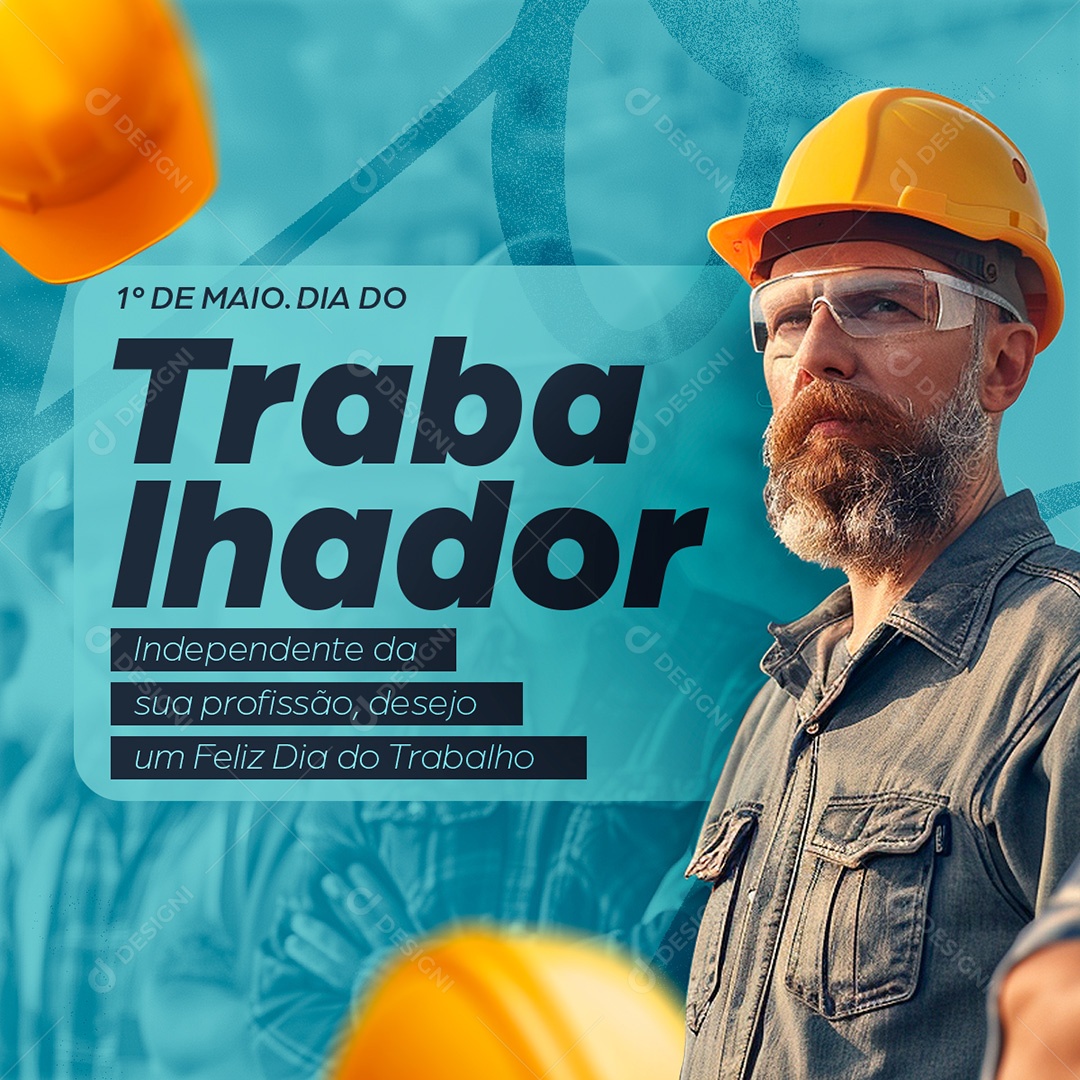 Dia Do Trabalhador 01 de Maio Social Media PSD Editável