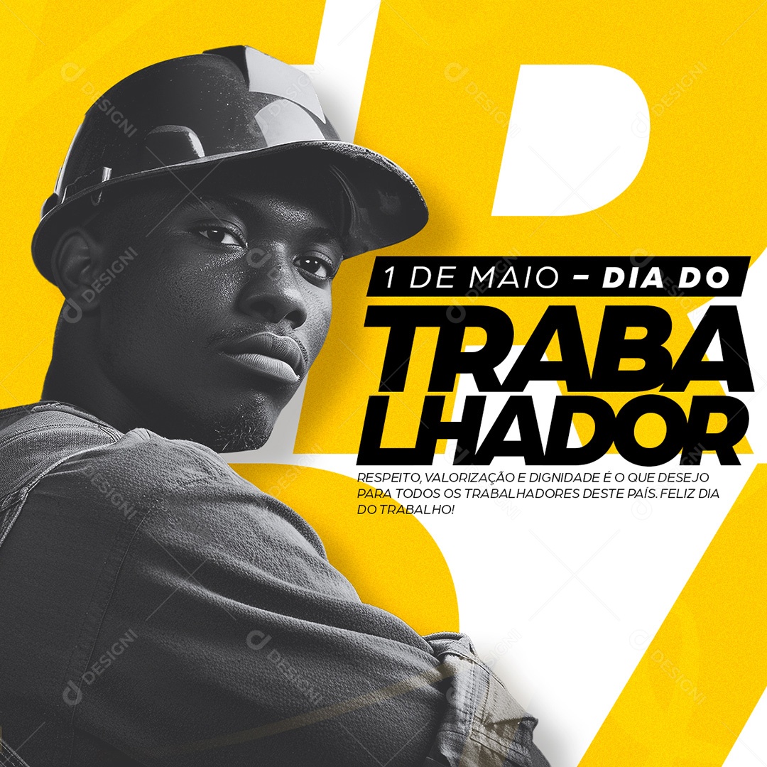 Dia Do Trabalhador 01 de Maio Social Media PSD Editável