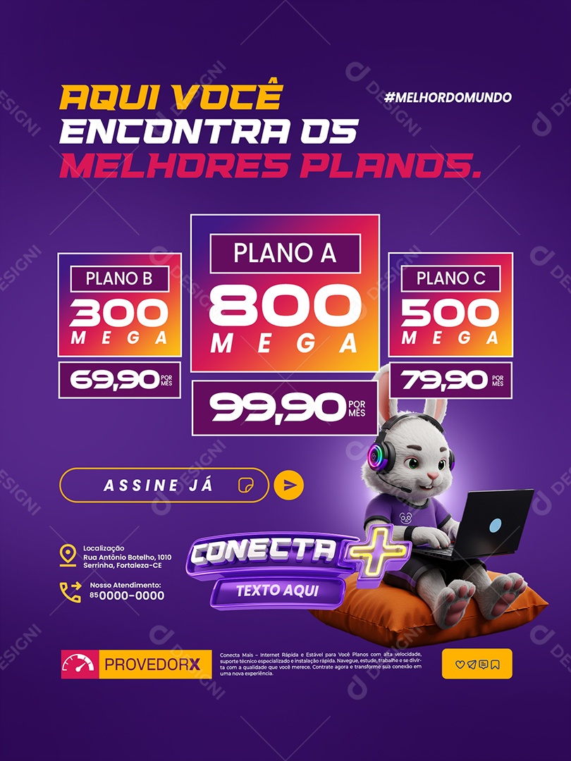 Conecta Mais Internet Encarte Aqui Você Encontra os Melhores Planos Social Media PSD Editável