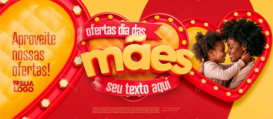 Banner Ofertas de Dia das Mães Social Media PSD Editável