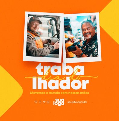 Feliz Dia Do Trabalhador 01 de Maio Social Media PSD Editável