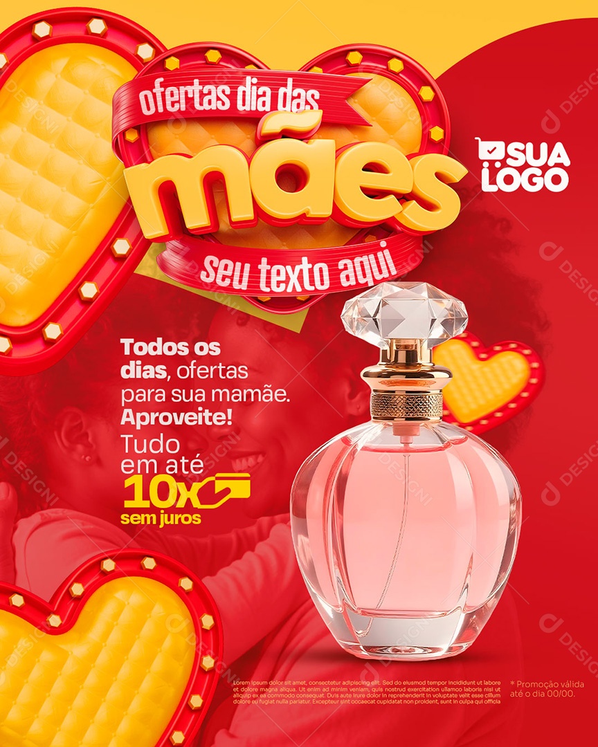 Encarte Ofertas de Dia das Mães Social Media PSD Editável