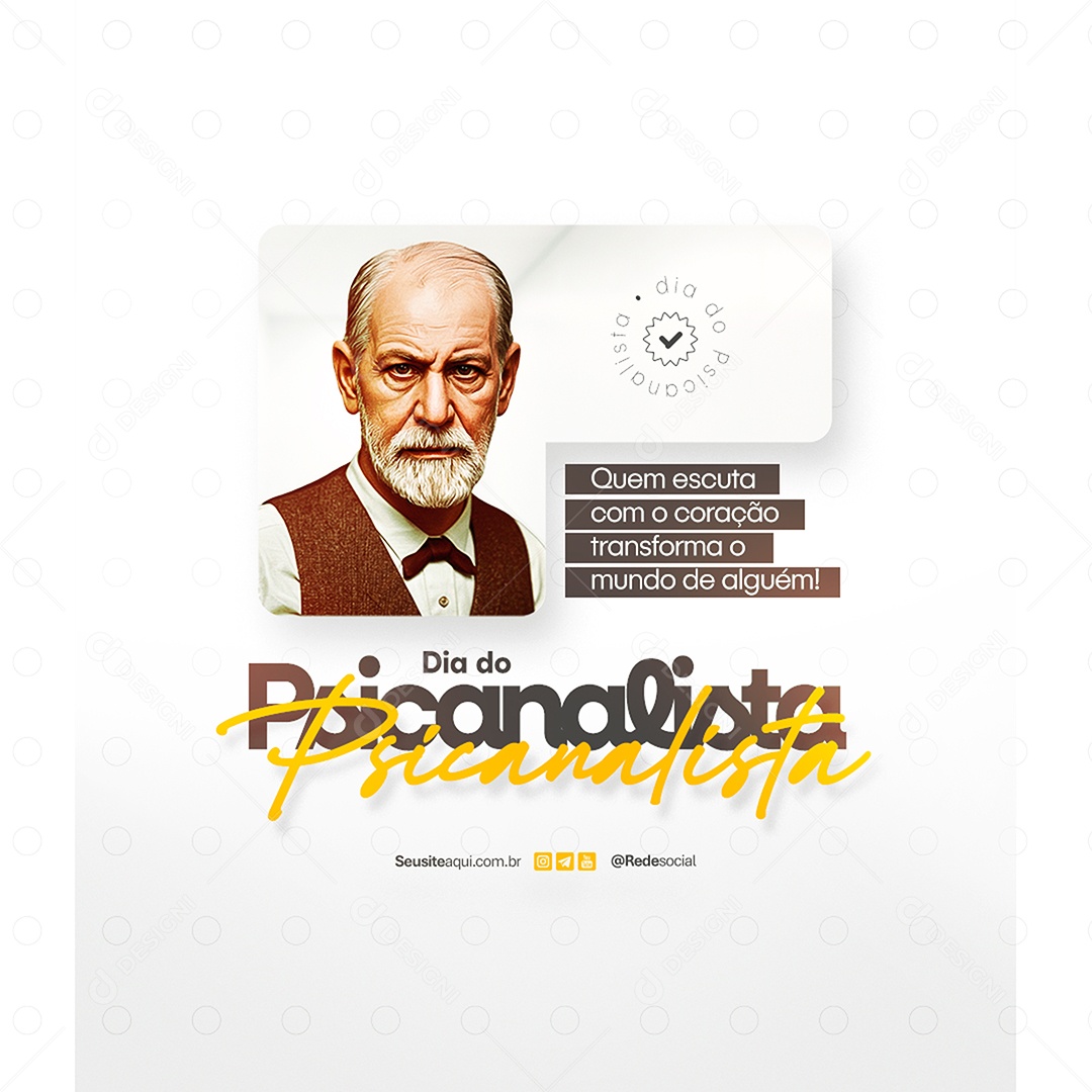 Dia do Psicanalista 06 de Maio Social Media PSD Editável