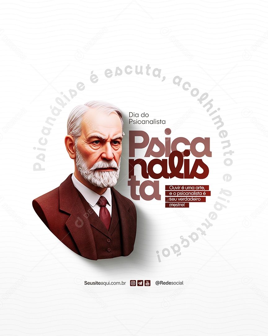 Dia do Psicanalista 06 de Maio Social Media PSD Editável