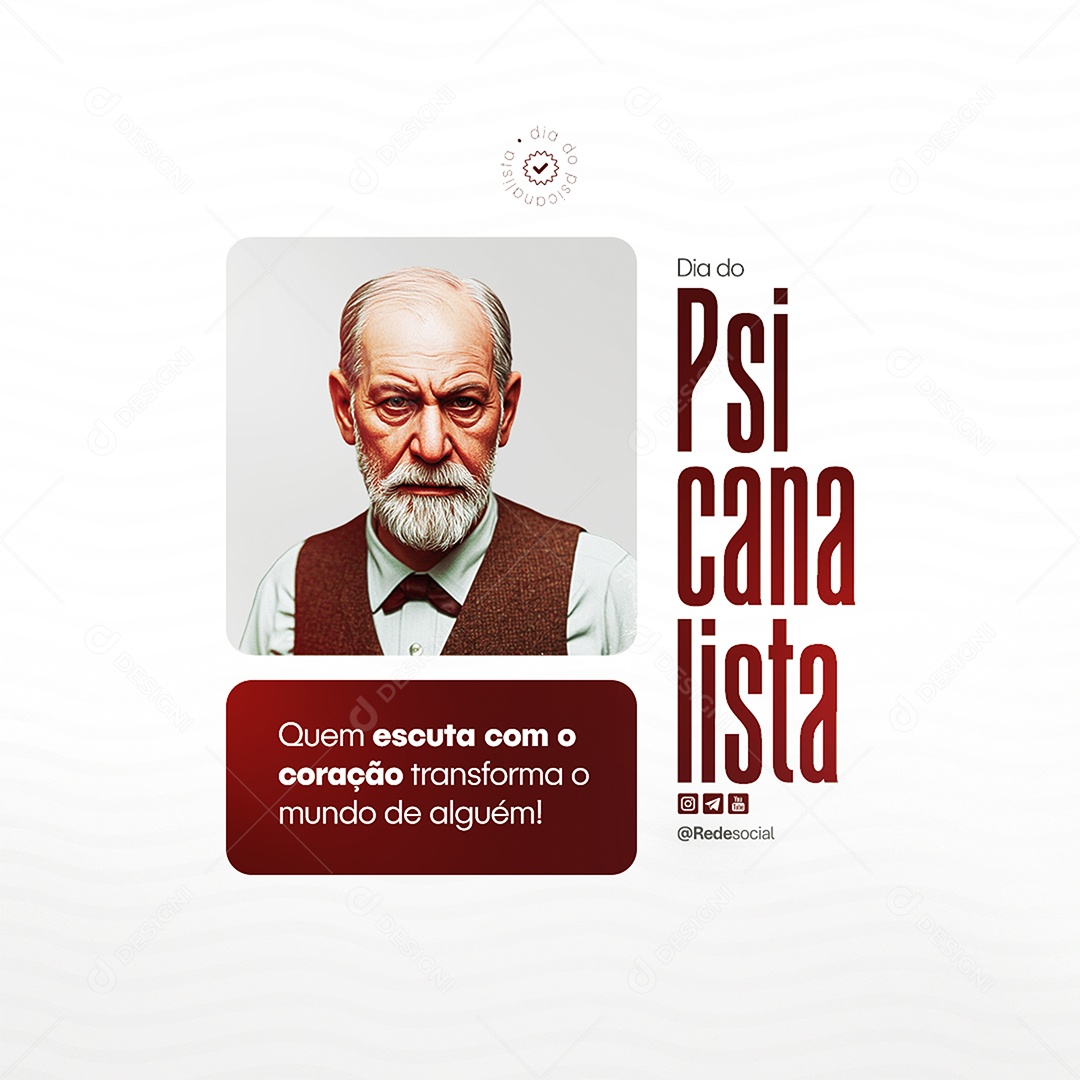 Dia do Psicanalista 06 de Maio Social Media PSD Editável