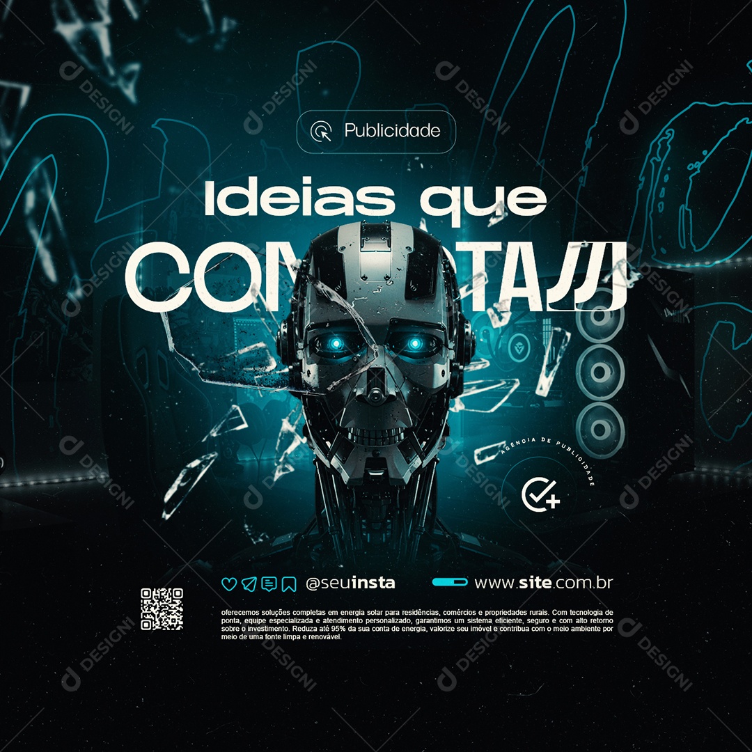 Agência de Publicidade Ideias Que Completam Social Media PSD Editável