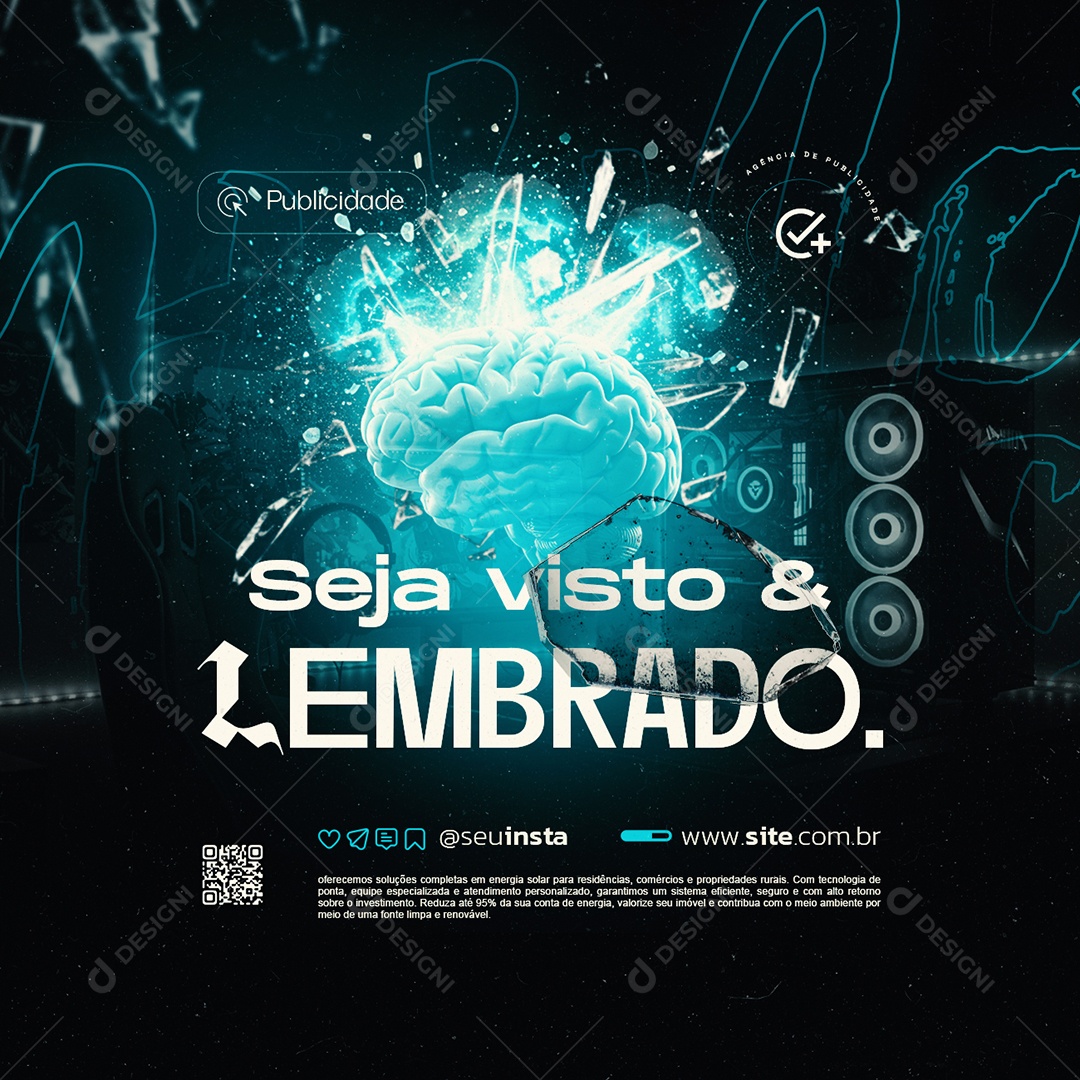 Agência de Publicidade Seja Visto e Lembrado Social Media PSD Editável