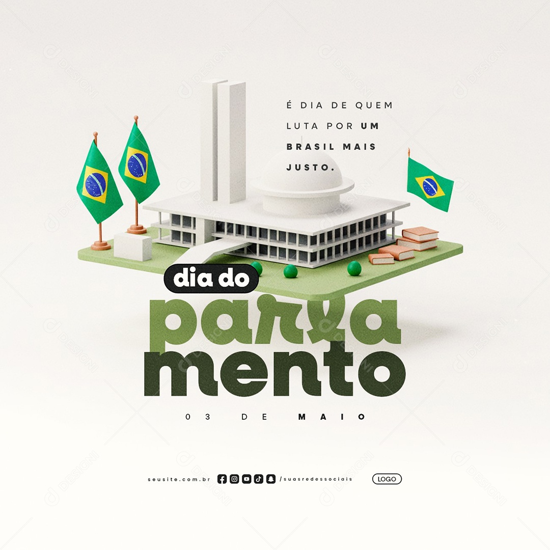 Dia do Parlamento 03 de Maio Social Media PSD Editável