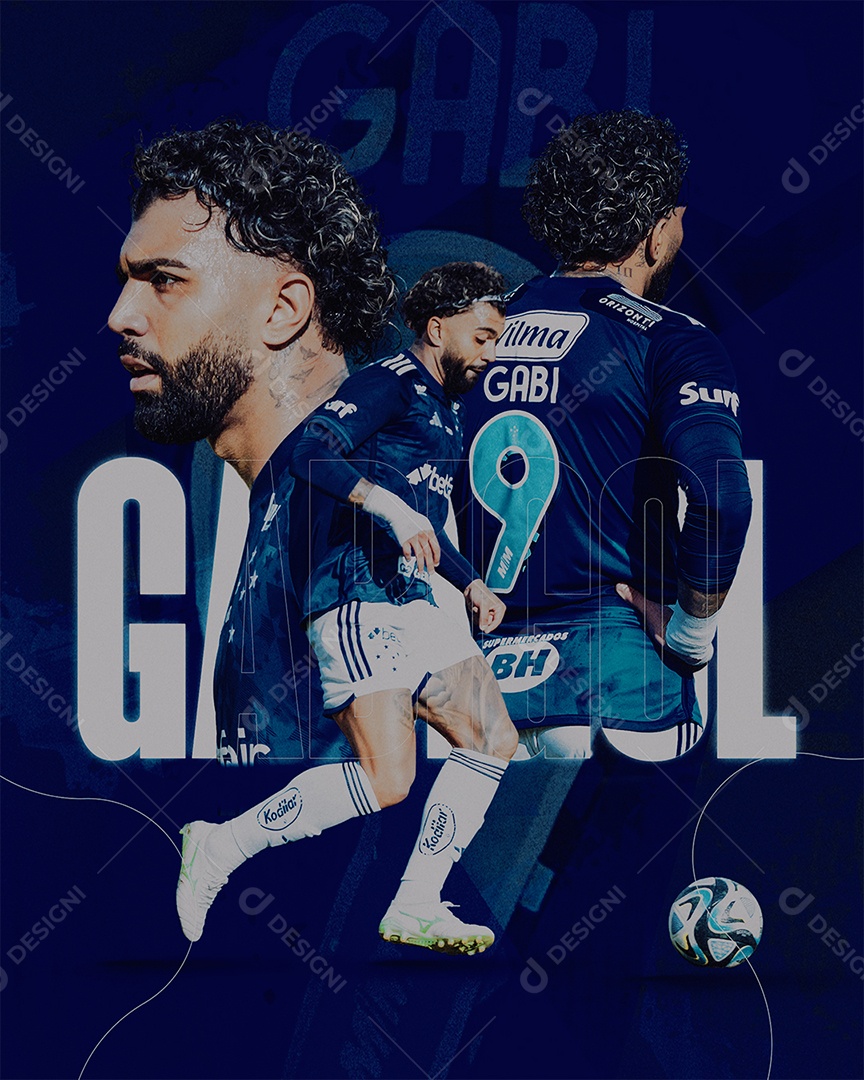 Futebol Jogador Gabigol Social Media PSD Editável