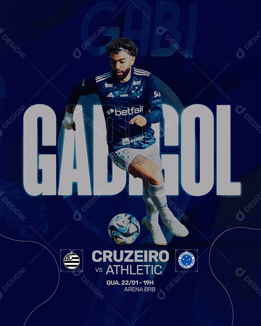 Futebol Jogo Cruzeiro x Atletico Social Media PSD Editável