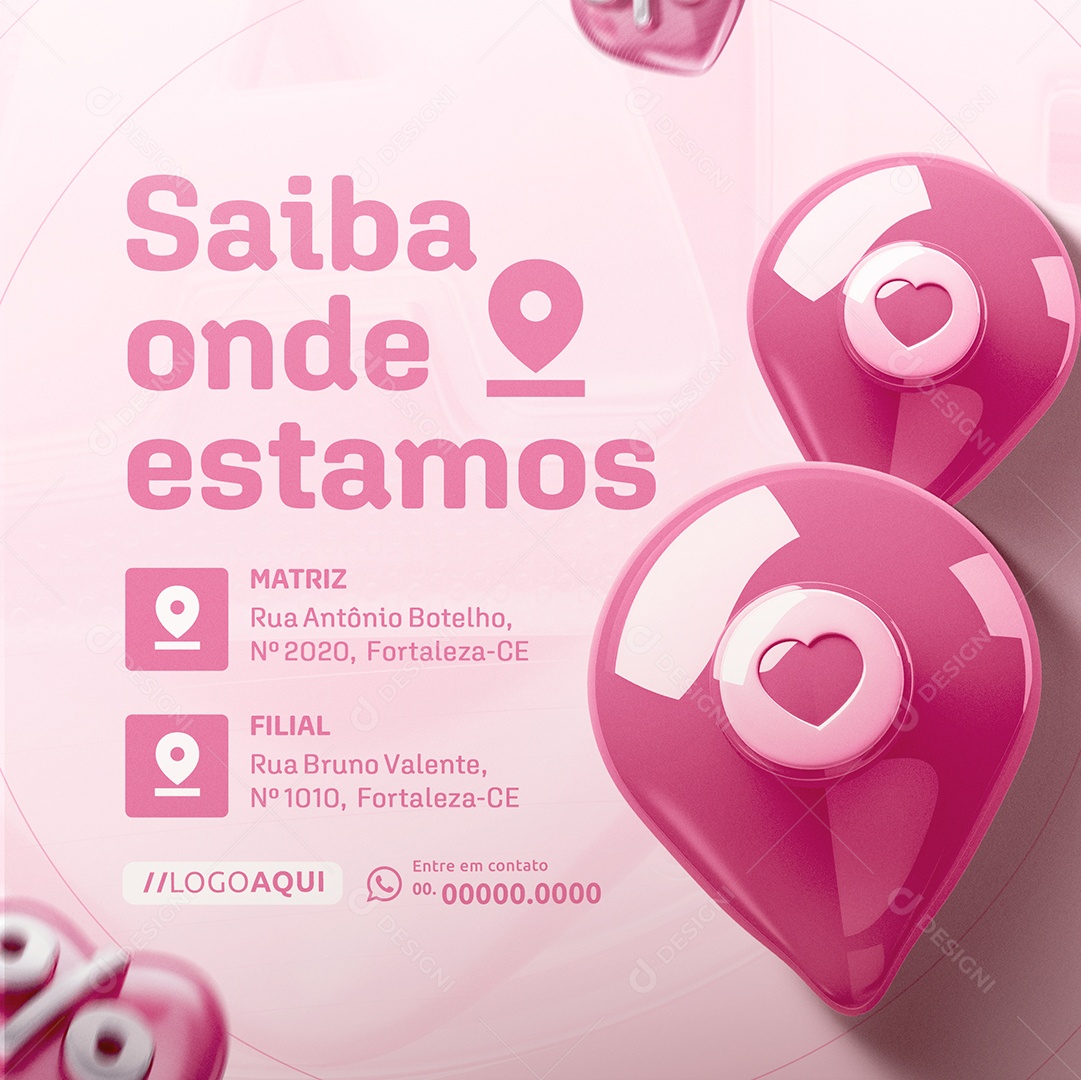 Ofertas Dia das Mães Loja Saiba Onde Estamos Social Media PSD Editável