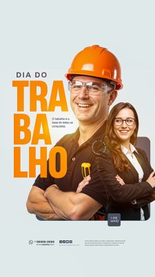 Story Dia Do Trabalhador 01 de Maio Social Media PSD Editável