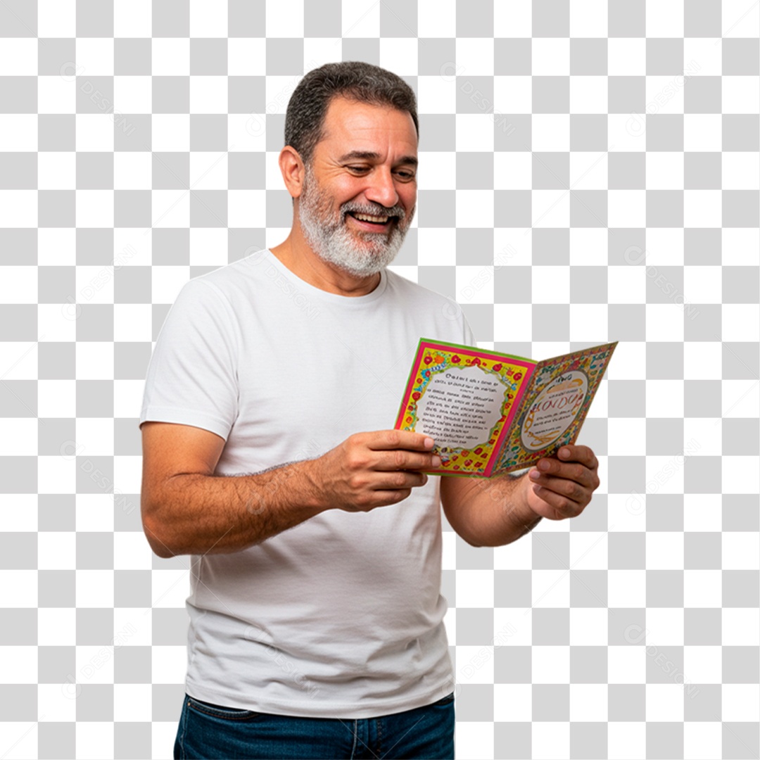 Homem com Livro PNG Transparente