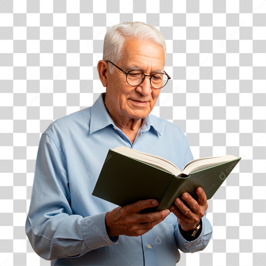 Senhor com Livro PNG Transparente