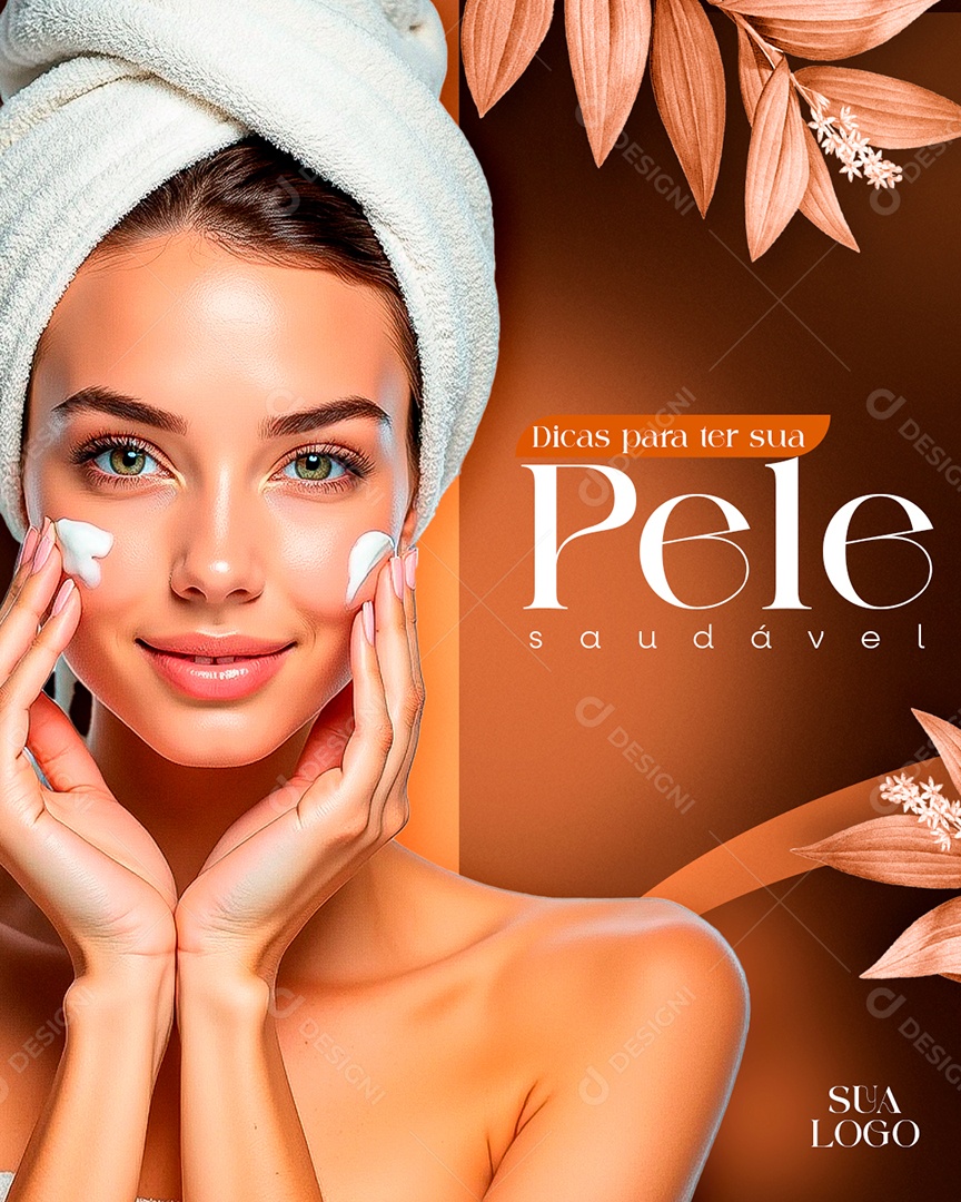 Estética Dicas Para Ter Sua Pele Saudável Social Media PSD Editável