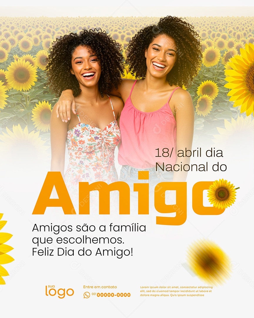 18 de Abril dia Nacional do Amigo Social Media PSD Editável