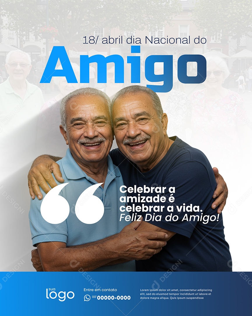 18 de Abril dia Nacional do Amigo Social Media PSD Editável