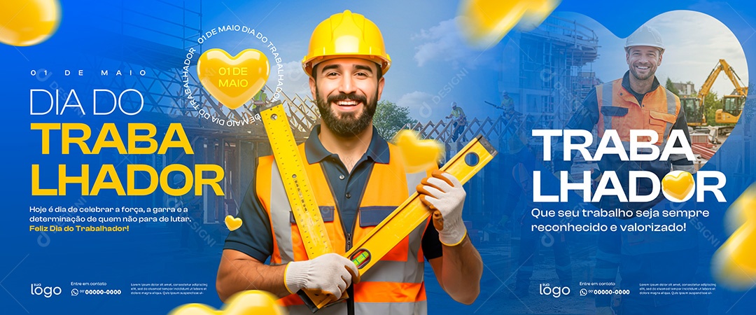 Carrossel Dia do Trablhador 01 de Maio Social Media PSD Editável