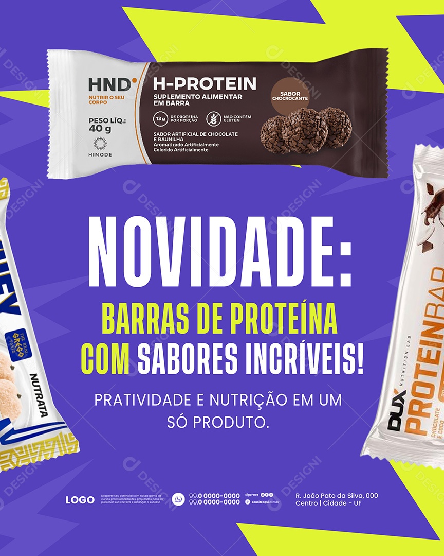 Barras de Proteina Social Media PSD Editável