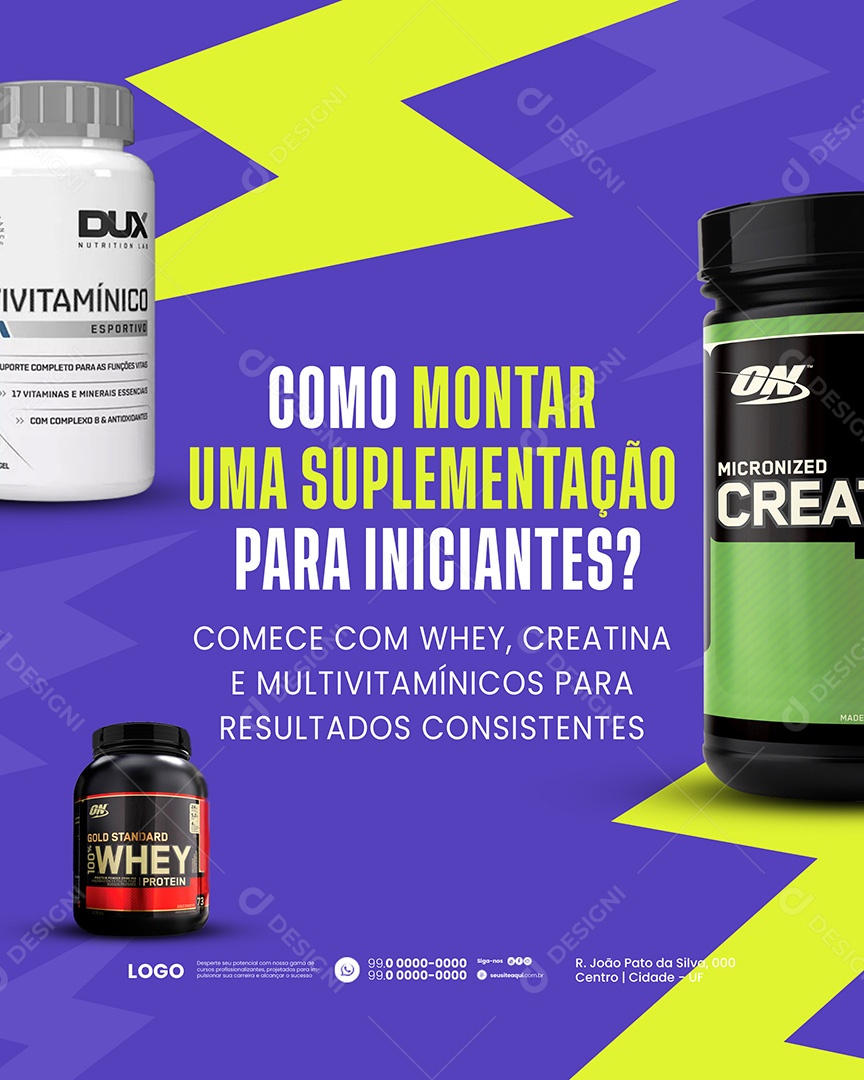 Como Montar Uma Suplementação Social Media PSD Editável