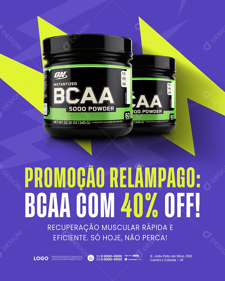 Promoção BCAA Social Media PSD Editável