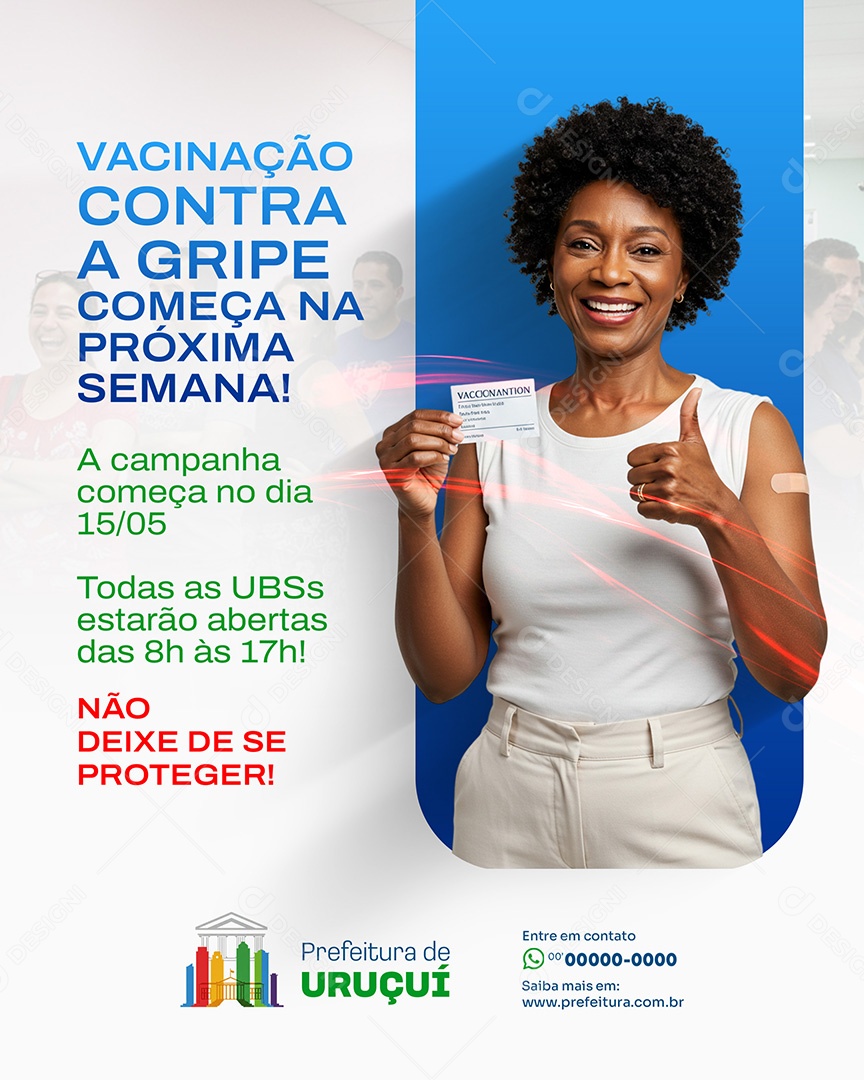 Prefeitura Vacina Contra Gripe Social Media PSD Editável
