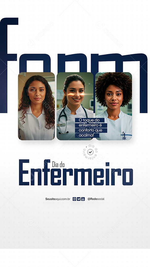 Story Feliz Dia Mundial Do Enfermeiro 12 De Maio Social Media PSD Editável