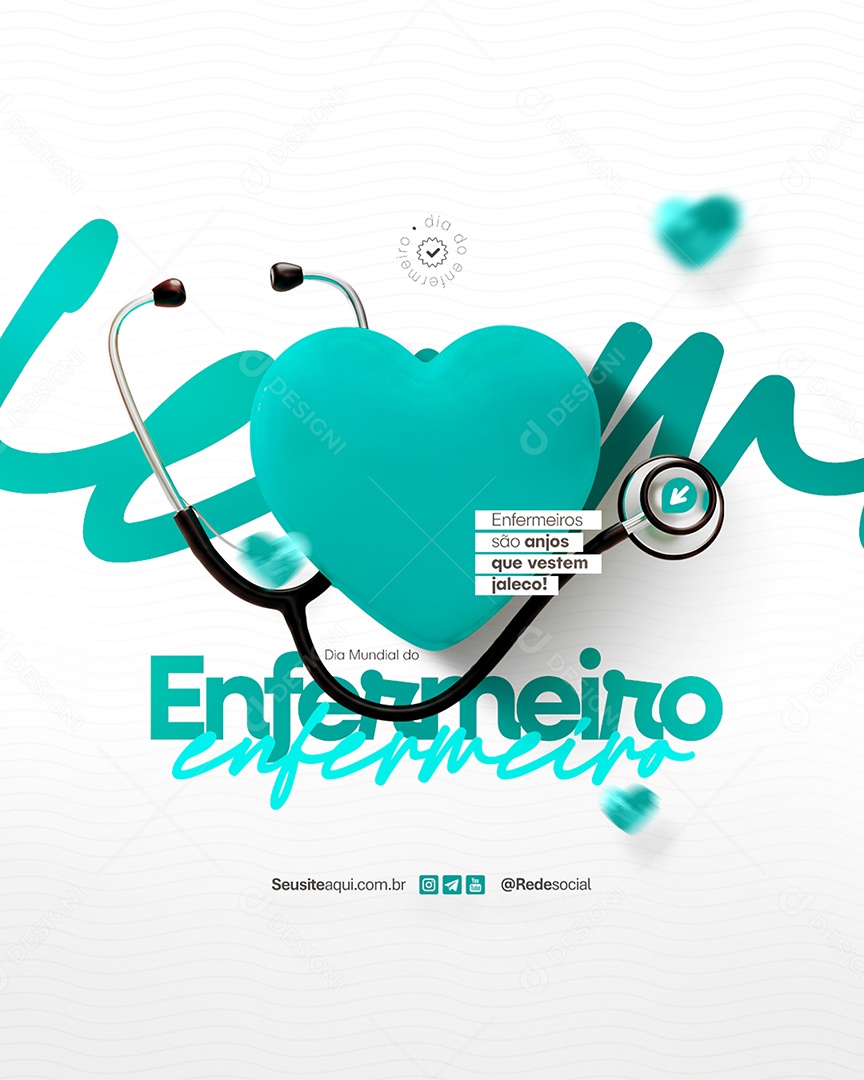 Feliz Dia Mundial Do Enfermeiro 12 De Maio Social Media PSD Editável