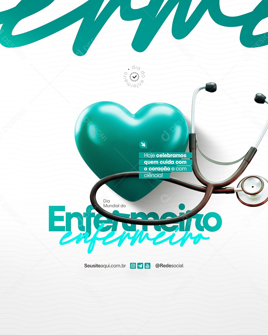 Feliz Dia Mundial Do Enfermeiro 12 De Maio Social Media PSD Editável