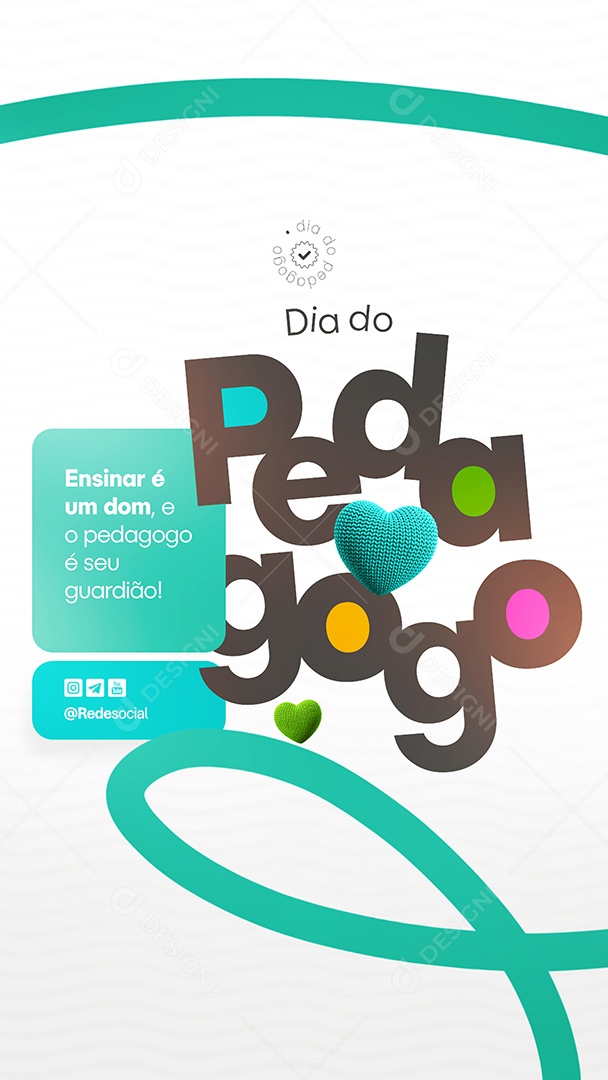 Story Dia do Pedagogo 20 de Maio Ensinar é um Dom Social Media PSD Editável