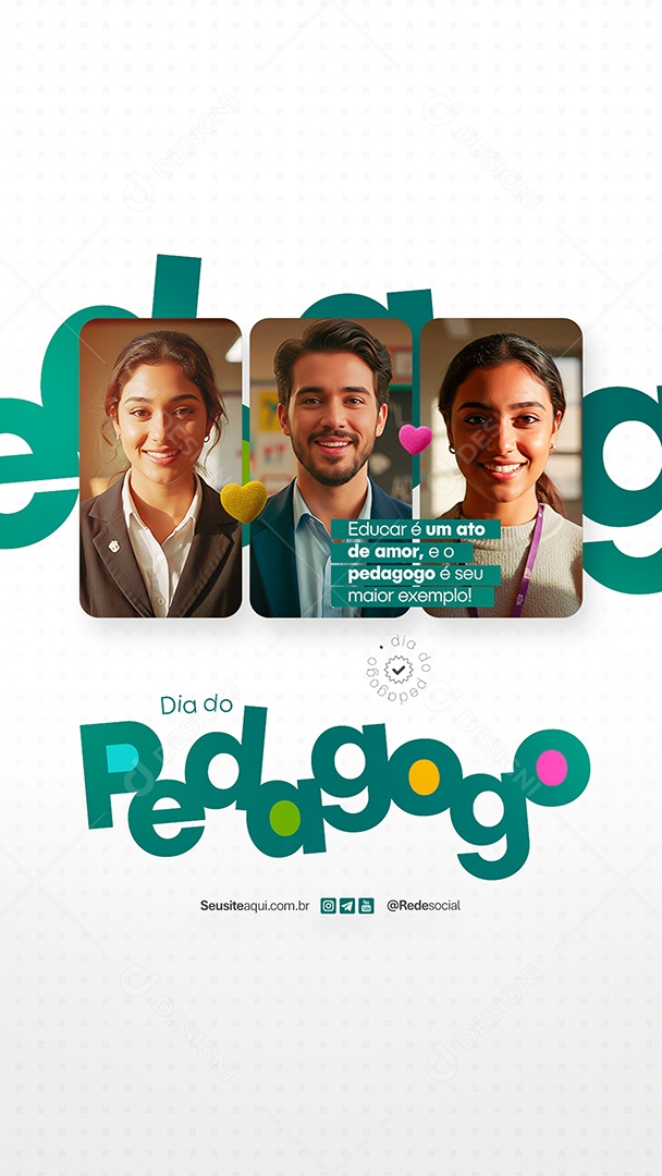 Story Dia do Pedagogo 20 de Maio Um Ato de Amor Social Media PSD Editável
