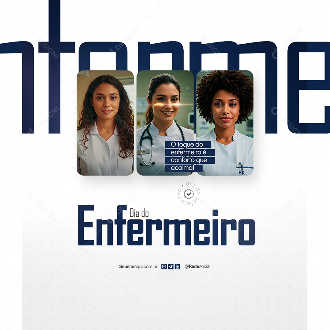 Feliz Dia Mundial Do Enfermeiro 12 De Maio Social Media PSD Editável