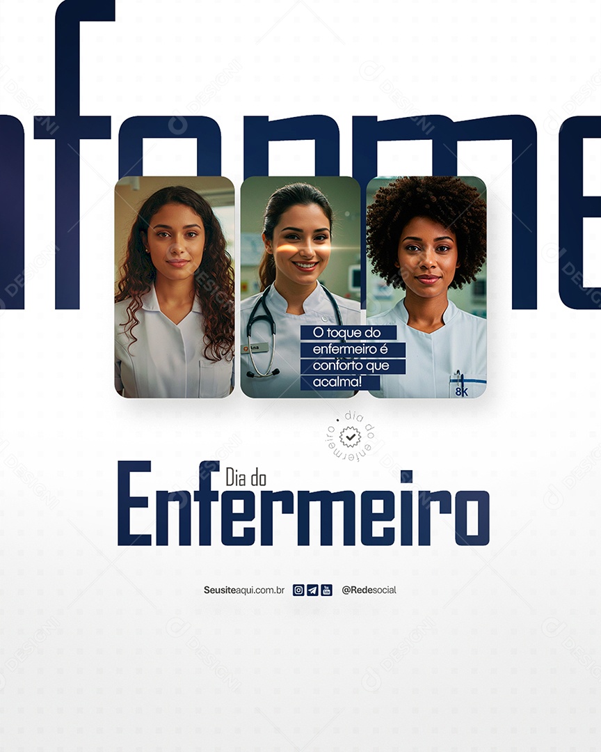 Feliz Dia Mundial Do Enfermeiro 12 De Maio Social Media PSD Editável