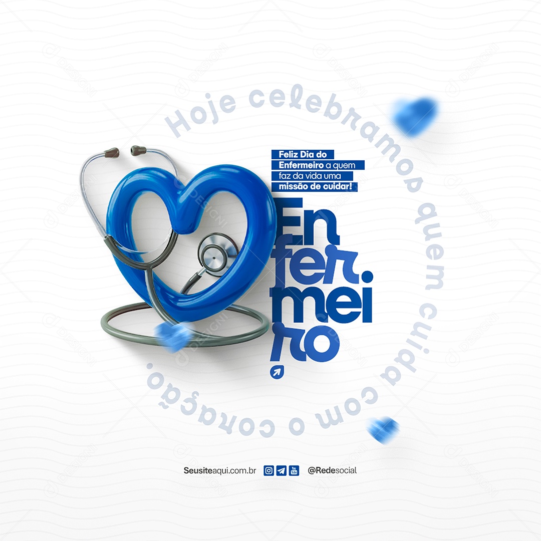 Feliz Dia Mundial Do Enfermeiro 12 De Maio Social Media PSD Editável