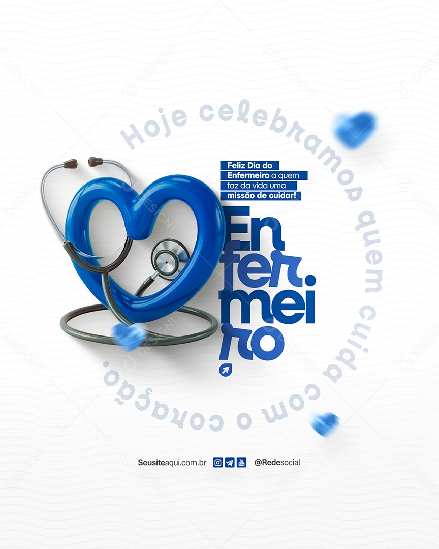 Feliz Dia Mundial Do Enfermeiro 12 De Maio Social Media PSD Editável