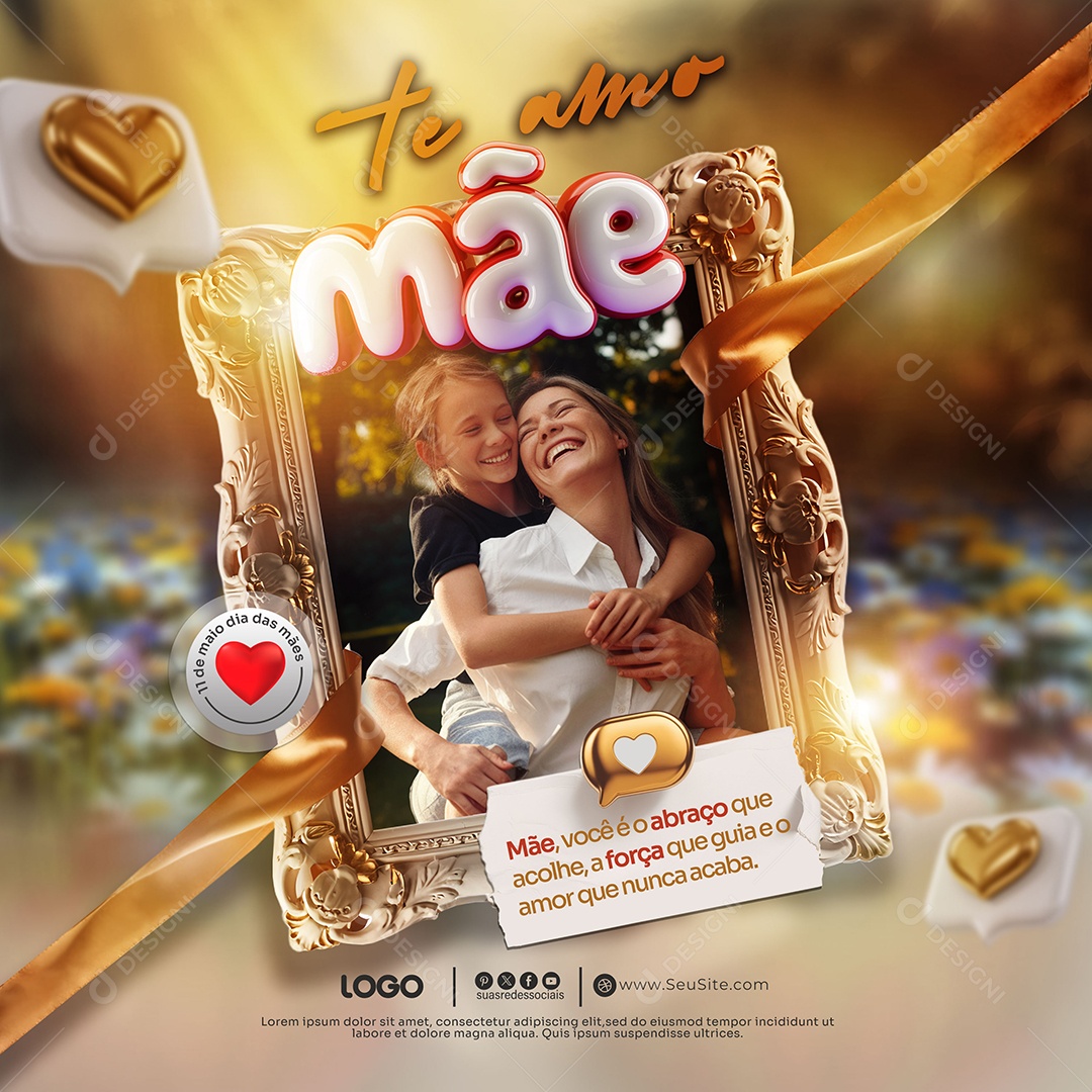 Feliz Dia das Mães 11 de Maio Social Media PSD Editável