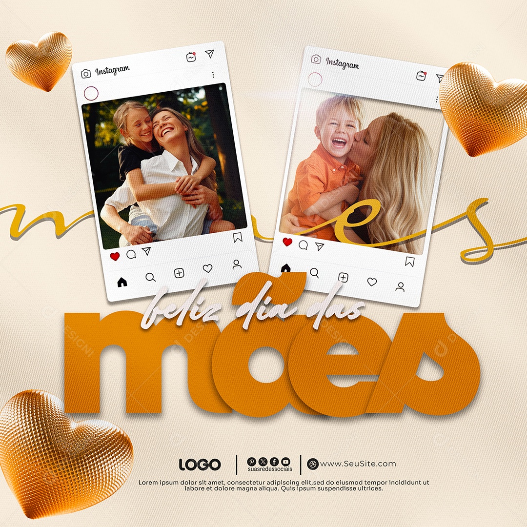 Feliz Dia das Mães 11 de Maio Social Media PSD Editável
