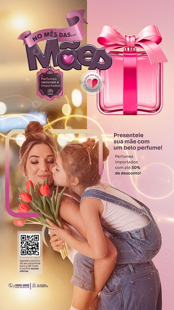 Story Feliz Dia das Mães 11 de Maio Social Media PSD Editável