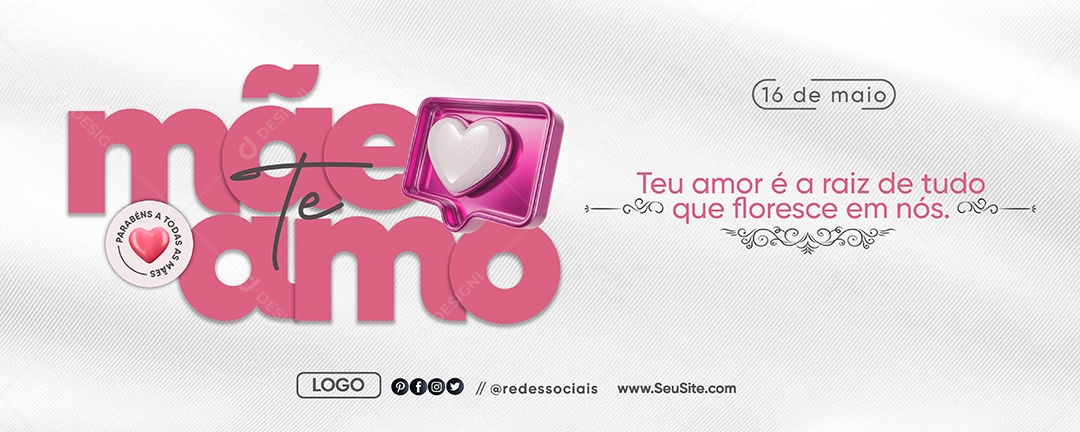 Banner Feliz Dia das Mães 11 de Maio Social Media PSD Editável