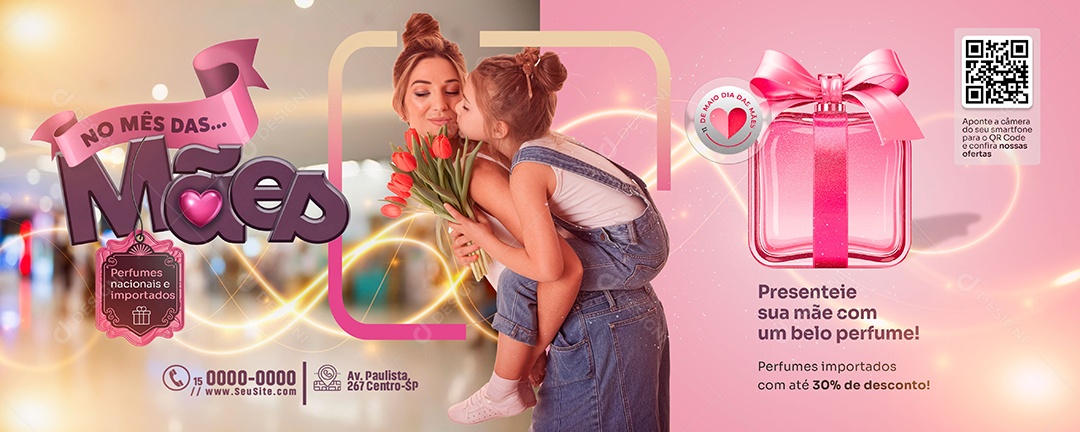 Banner Feliz Dia das Mães 11 de Maio Social Media PSD Editável