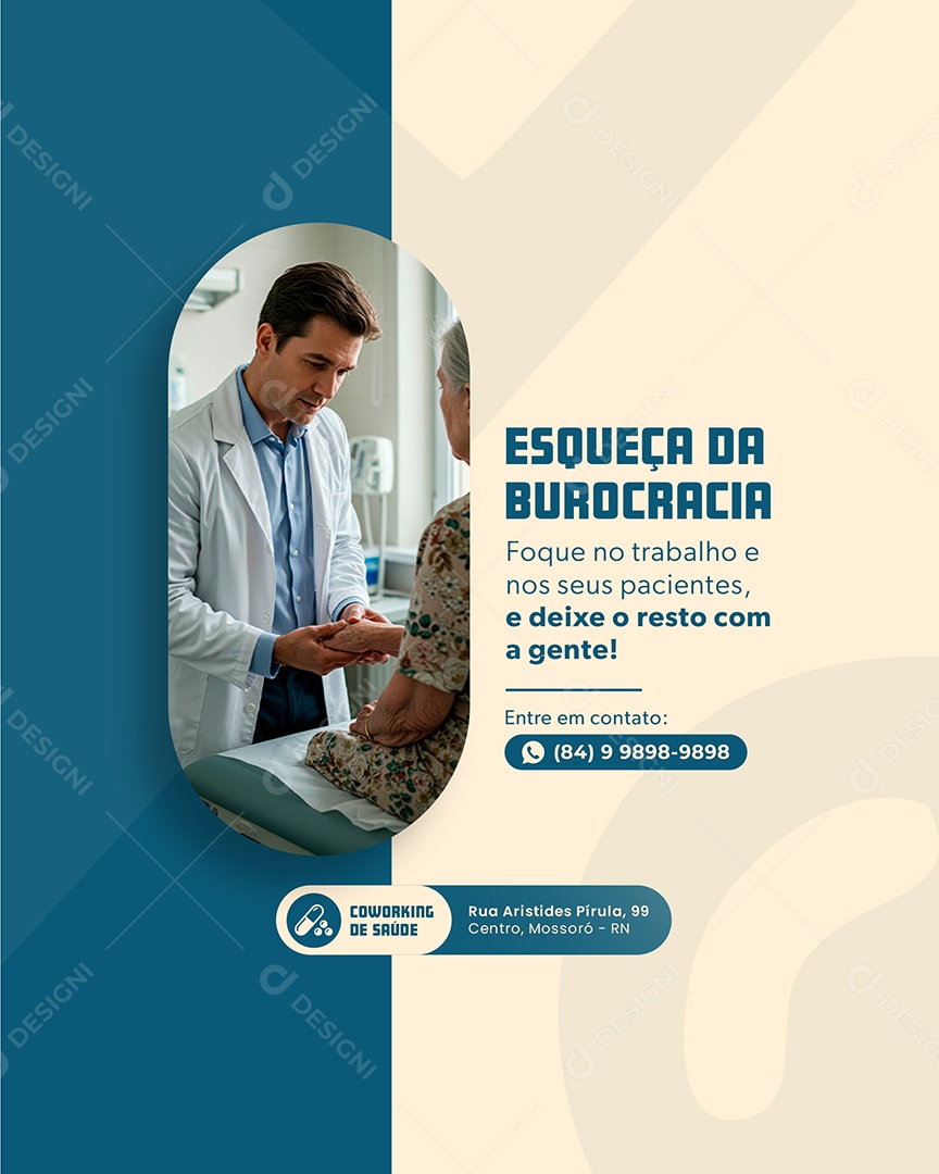 Planos de saúde Esqueça da Burocracia Social Media PSD Editável