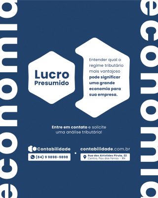 Contabilidade Lucro Presumido Social Media PSD Editável