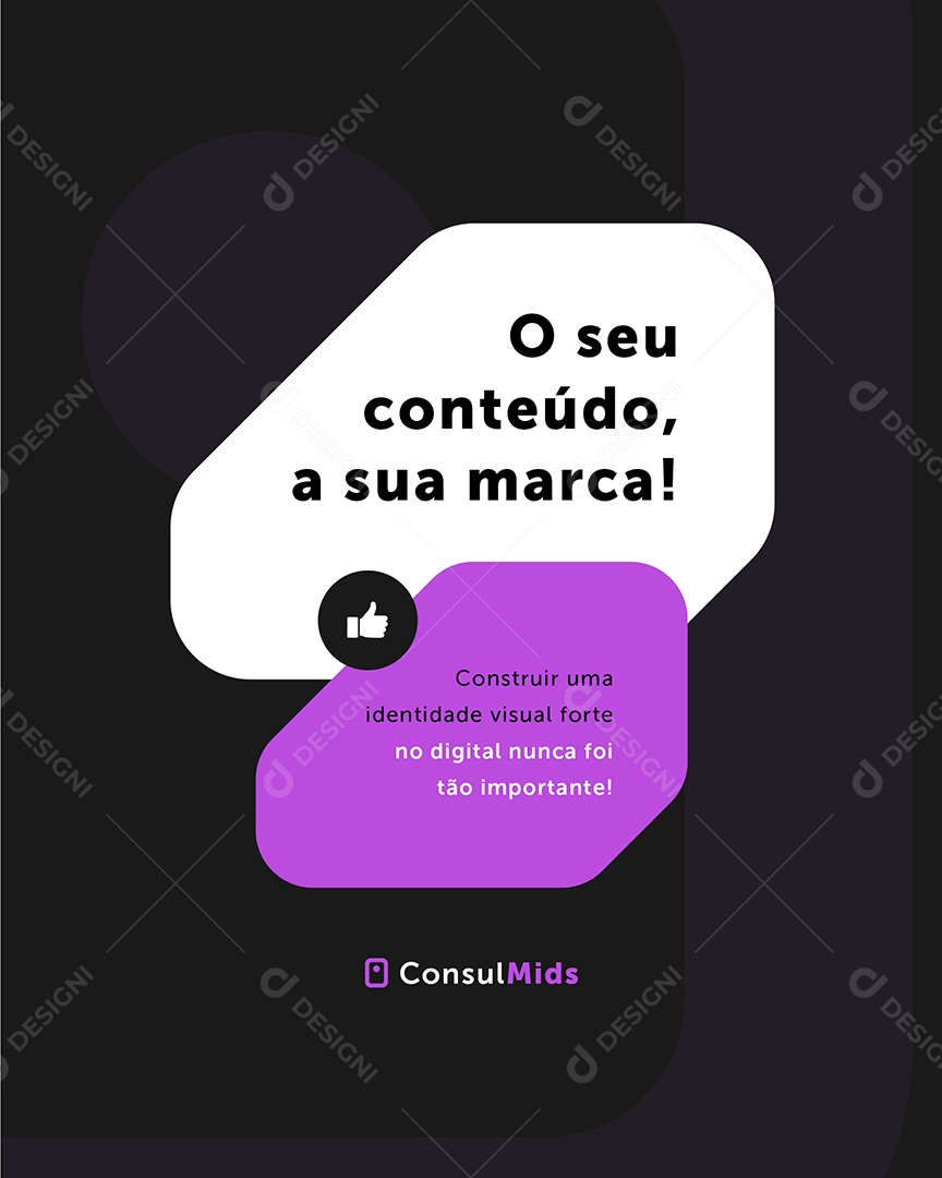 Marketing Digital O Seu Conteúdo a Sua Marca Social Media PSD Editável