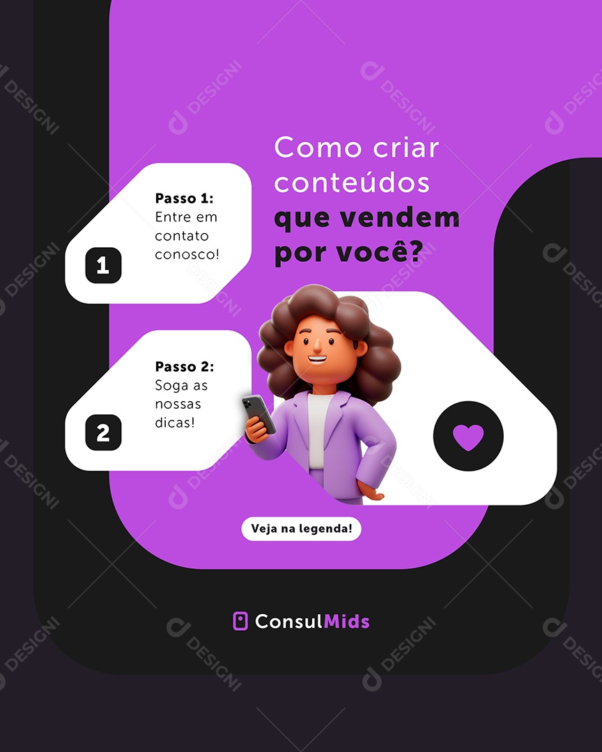 Marketing Digital Como Criar Conteúdos Que Vendem Por Você Social Media PSD Editável