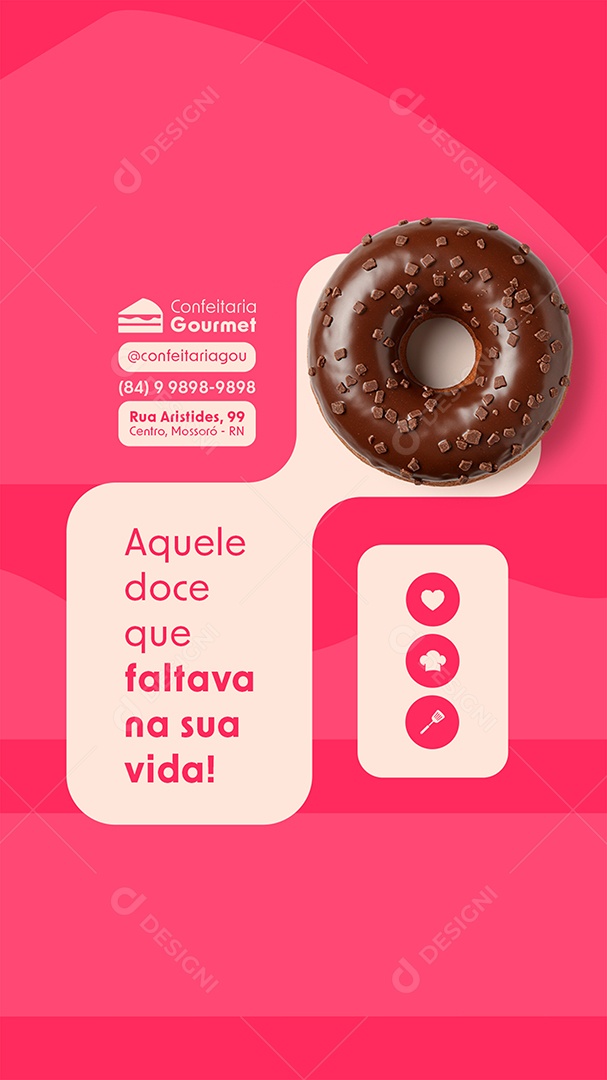 Story Confeitaria Aquele Doce Que Falava Na Sua Vida Social Media PSD Editável