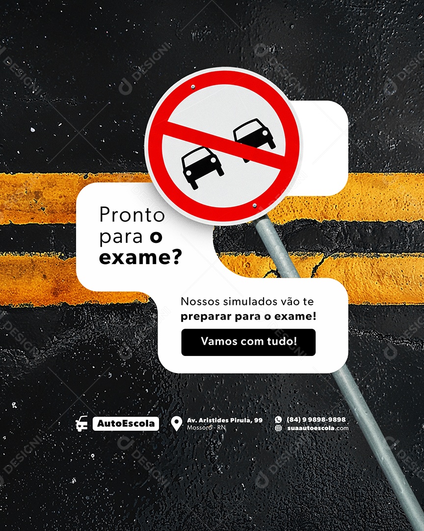 Auto Escola Vamos Com Tudo Social Media PSD Editável