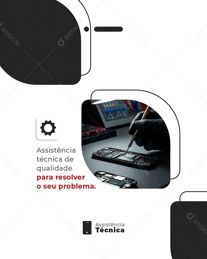 Manutenção Assistência Técnica de Qualidade Social Media PSD Editável