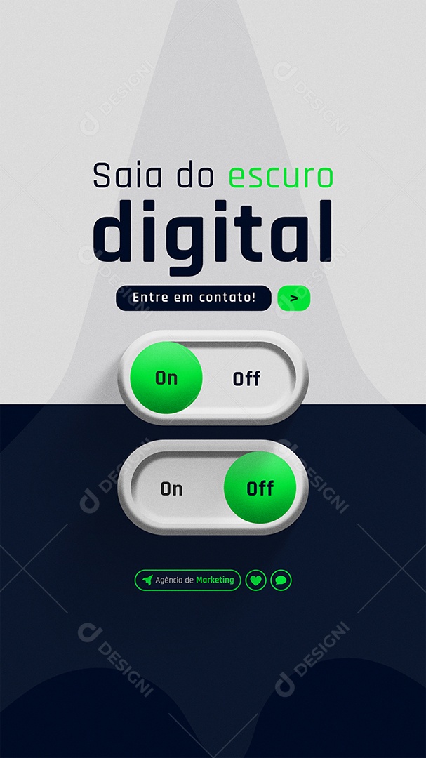 Story Marketing Digital Saia do Escuro Digital Social Media PSD Editável