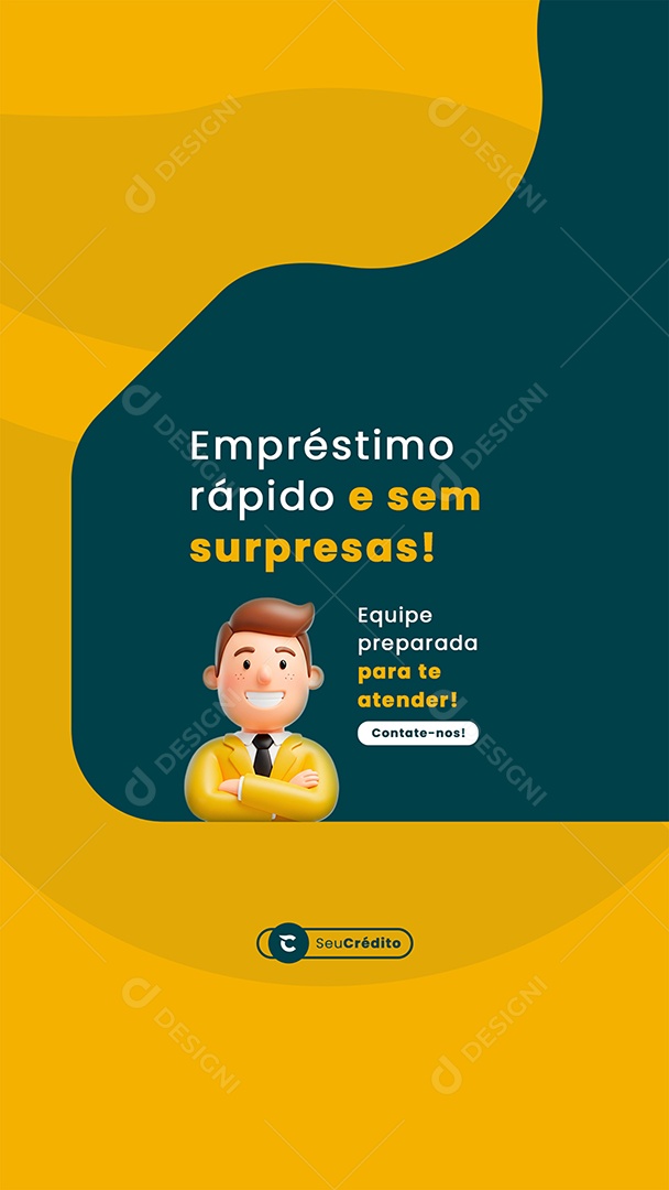 Story Empréstimo Rápido e Sem Surpresas Social Media PSD Editável
