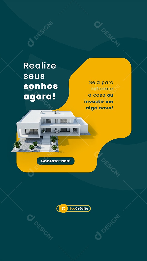 Story Imobiliária Realize Seus Sonhos Agora Social Media PSD Editável